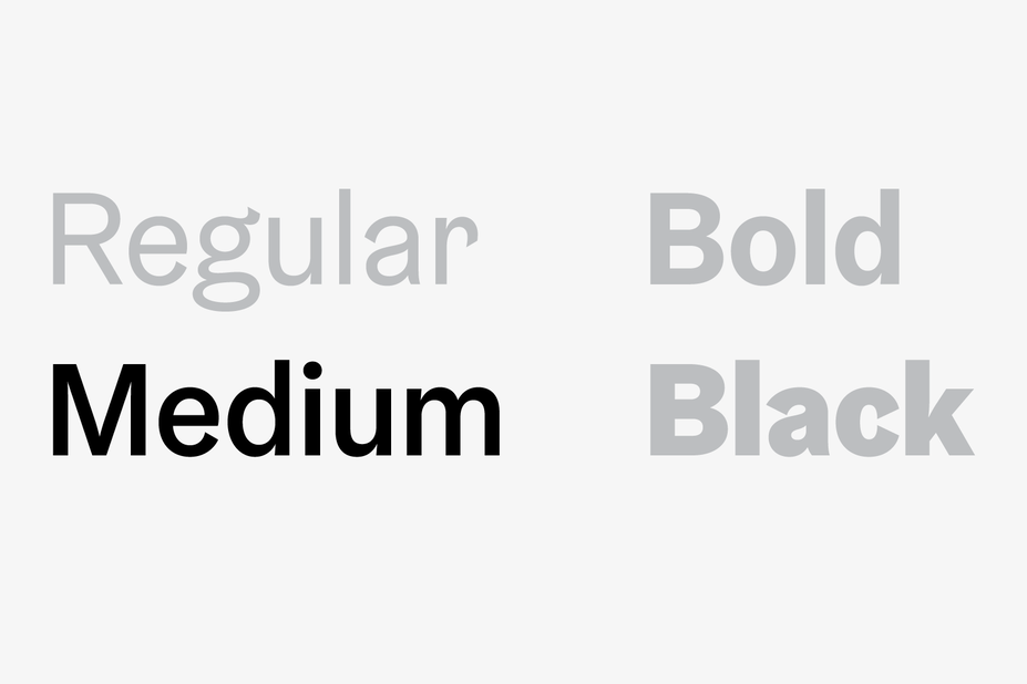 The Medium style is used in signs.