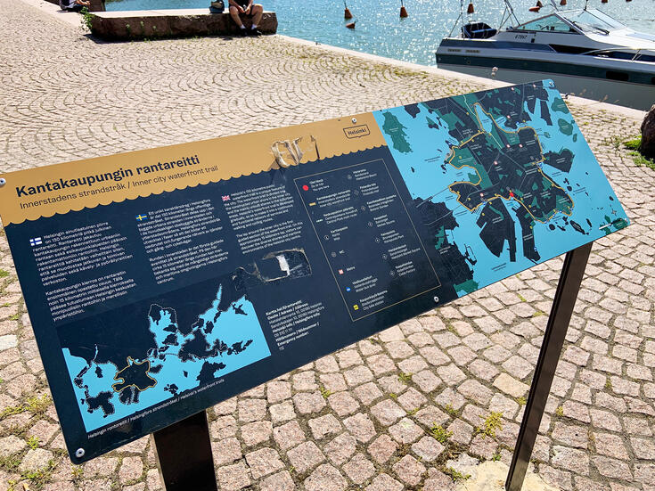 Rantareitin karttaopaste teline